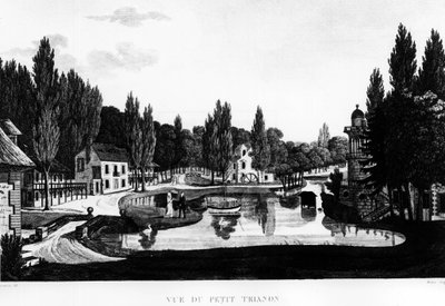 Veduta del Petit Trianon a Versailles - disegno di Courvoisier da Henri Courvoisier Voisin
