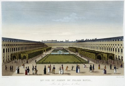 Veduta del Giardino del Palazzo Reale - in “Views of Paris” da Henri Courvoisier Voisin