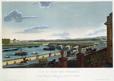 Vista del ponte degli Invalides - in "Vues de Paris" di Courvoisier da Henri Courvoisier Voisin