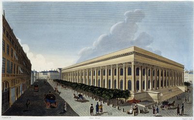 Vista della nuova Borsa e del Tribunale di Commercio - in "Vues de Paris" di Courvoisier da Henri Courvoisier Voisin
