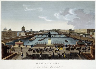 Vista del nuovo ponte - in Vues de Paris di Courvoisier da Henri Courvoisier Voisin