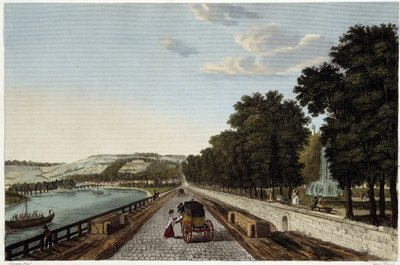 Veduta della terrazza del Parc St Cloud - in “Vues de Paris” da Henri Courvoisier Voisin