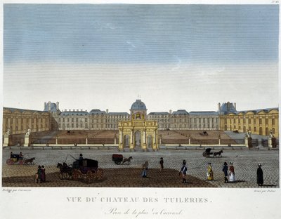 Vista del Castello delle Tuileries - in "Vues de Paris" di Courvoisier da Henri Courvoisier Voisin