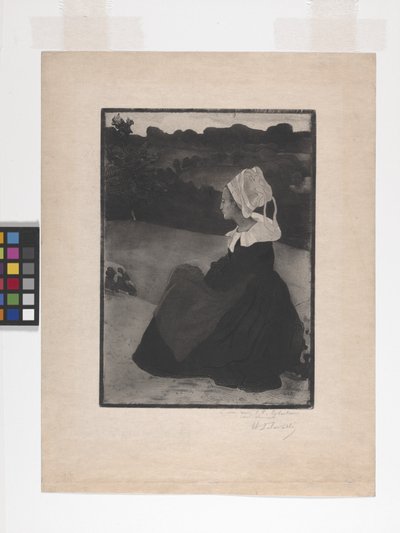 Donna bretone seduta da Henri Delavallee