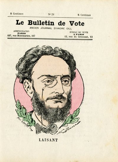 Ballot 2a serie, Satirico a colori: Leaving Ange - Illustrazione di Henri Demare (1846-1888) da Henri Demare
