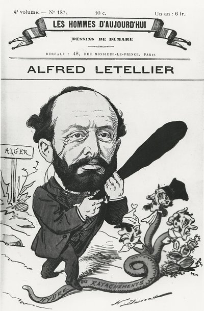 Caricatura di Alfred Letellier, da 