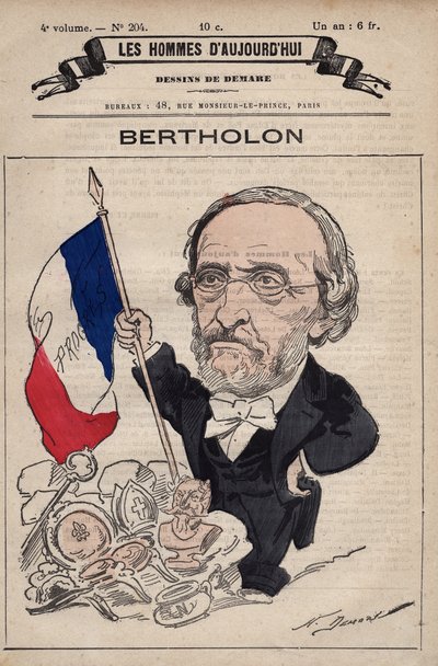 Caricatura di Christophe Bertholon 1808-1885 da 