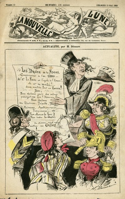 Illustrazione di Henri Demare (1846-1888) per la Copertina di La Nouvelle Lune da Henri Demare