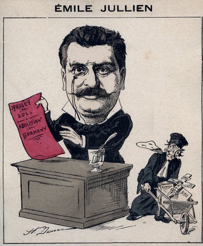 Ritratto di Philippe Emile Jullien (1845-1912), politico francese - Caricatura di Henri Demare in "Les Hommes d