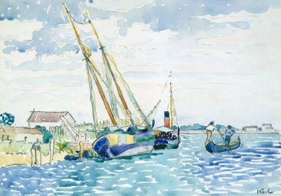Scena marina Barche vicino a Venezia, 1903 da Henri Edmond Cross