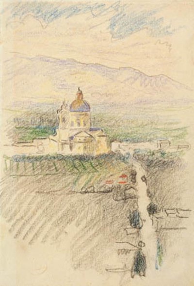 Vista su Santa Maria degli Angeli vicino ad Assisi da Henri Edmond Cross