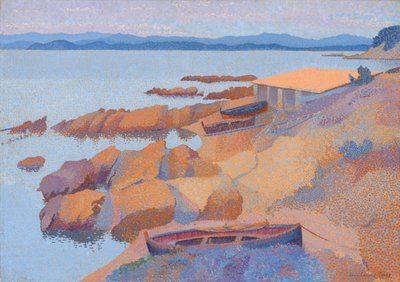 Vista della costa vicino ad Antibes da Henri Edmond Cross