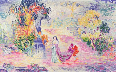 Donna nel parco, 1909 da Henri Edmond Cross