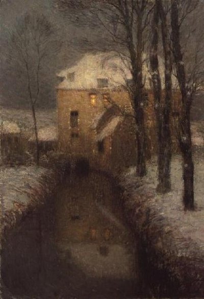 Una casa in inverno da Henri Eugene Augustin Le Sidaner