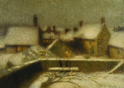 Gerberoy nella neve da Henri Eugene Augustin Le Sidaner