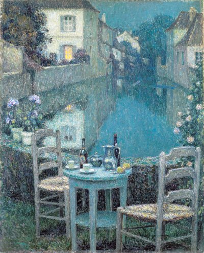 Piccolo tavolo al crepuscolo serale da Henri Eugene Augustin Le Sidaner