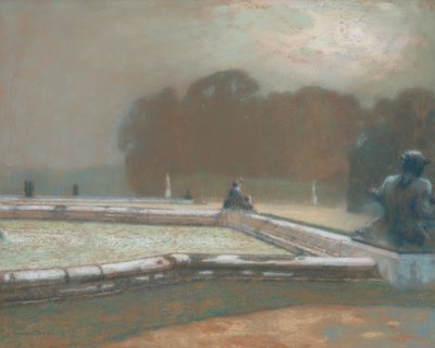 Statue, Il Giardino di Versailles, 1900 da Henri Eugene Augustin Le Sidaner