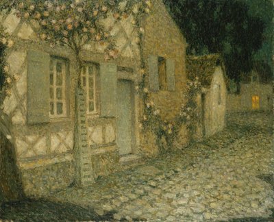 La casa del giardiniere al chiaro di luna, Gerberoy da Henri Eugene Augustin Le Sidaner