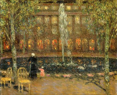 Lo stagno al Palais Royal da Henri Eugene Augustin Le Sidaner