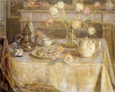 La Tovaglia Bianca da Henri Eugene Augustin Le Sidaner