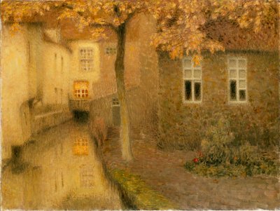 Un canale a Bruges al crepuscolo da Henri Eugene Le Sidaner
