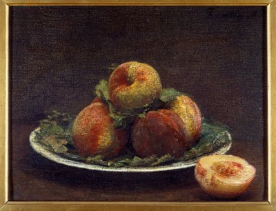 Un piatto di pesche da Ignace Henri Jean Fantin Latour