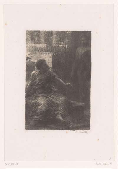 Enea vede lo spirito di Ettore da Ignace Henri Jean Fantin Latour