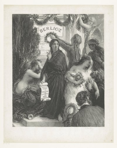 Manifesto musicale di Hector Berlioz da Ignace Henri Jean Fantin Latour