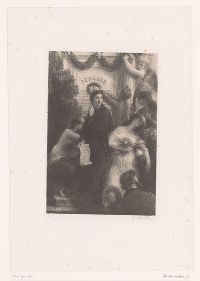 Figure allegoriche presso la tomba di Berlioz da Ignace Henri Jean Fantin Latour
