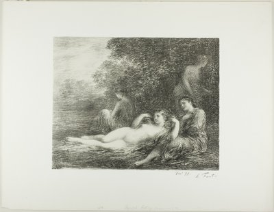 Donne che fanno il bagno, quarta grande tavola da Ignace Henri Jean Fantin Latour