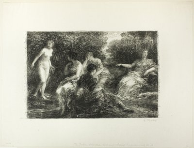 Donne che fanno il bagno, terza grande lastra da Ignace Henri Jean Fantin Latour