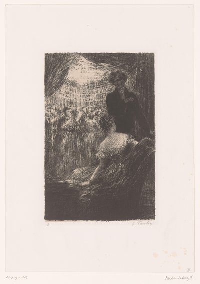 Berlioz e una dama a un ballo da Ignace Henri Jean Fantin Latour