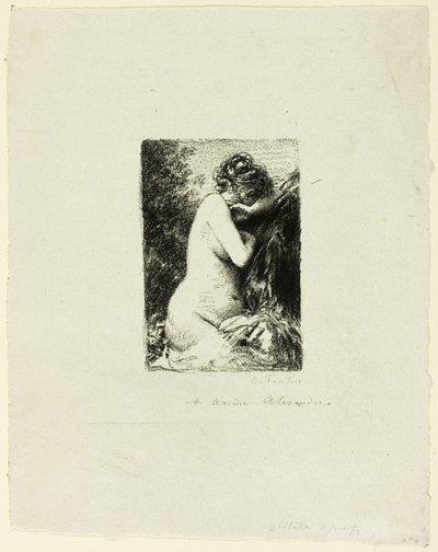 Donna che piange: Studio di una donna seduta di profilo destro da Ignace Henri Jean Fantin Latour