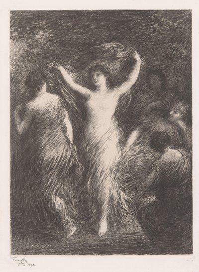 Donne che danzano e osservano da Ignace Henri Jean Fantin Latour
