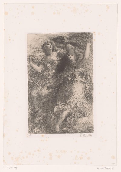 Tre figlie del Reno giocano sul fondo del Reno da Ignace Henri Jean Fantin Latour