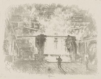 Lavoro di guerra inglese: Produzione di corazze da Ignace Henri Jean Fantin Latour