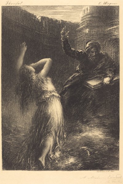 Evocazione di Kundry (2ª tavola) da Ignace Henri Jean Fantin Latour