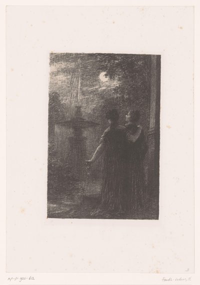 Ero e Ursula presso una fontana al chiaro di luna (Vita e opere di Hector Berlioz) da Ignace Henri Jean Fantin Latour