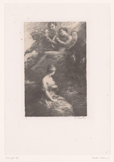 Margherita appare a Faust e Mefistofele dal cielo da Ignace Henri Jean Fantin Latour