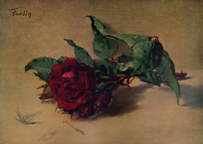Rosa rossa, c1864, 1938 da Ignace Henri Jean Fantin Latour