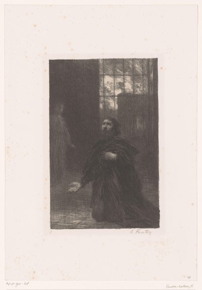 Rienzi prega Dio (Rienzi. Atto V. Preghiera di Rienzi) da Ignace Henri Jean Fantin Latour