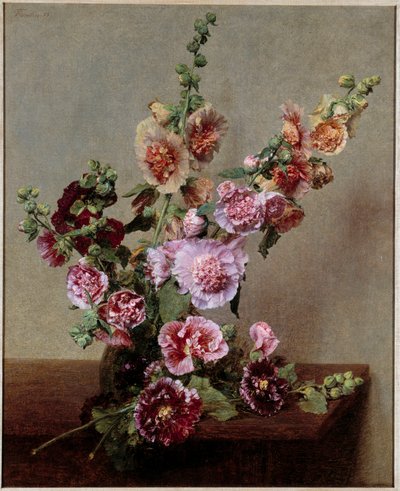 Rose tremiere da Ignace Henri Jean Fantin Latour
