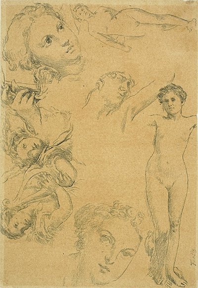 Foglio di studi (replica) da Ignace Henri Jean Fantin Latour