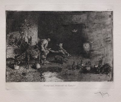 Ferriatura di un mulo in Marocco da Ignace Henri Jean Fantin Latour