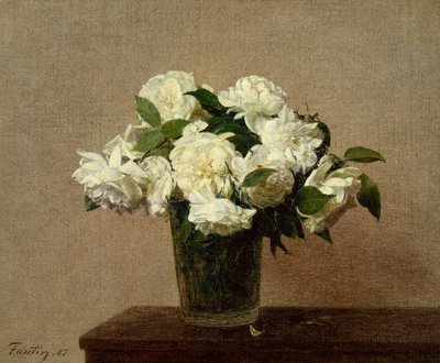 Natura Morta con Rose Bianche da Ignace Henri Jean Fantin Latour