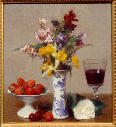Natura morta chiamata il fidanzamento da Ignace Henri Jean Fantin Latour