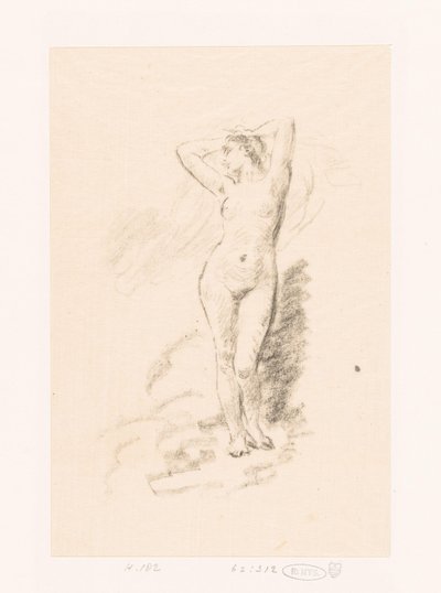 Studio di una donna nuda in piedi da Ignace Henri Jean Fantin Latour