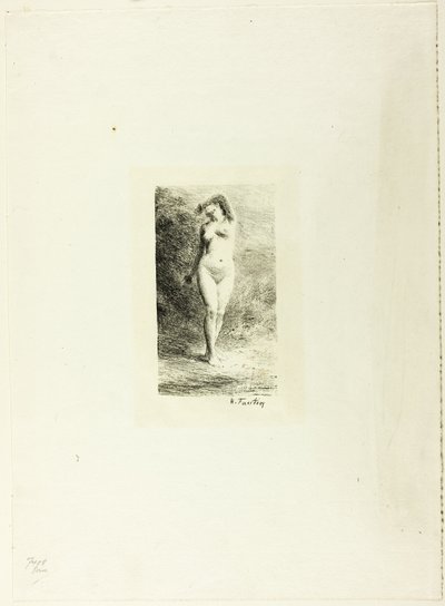 Studio di donna in piedi, vista frontale da Ignace Henri Jean Fantin Latour