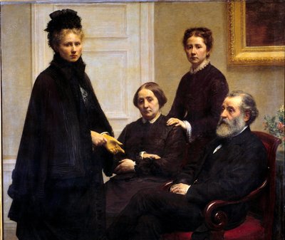 La famiglia Dubourg: il signor e la signora Dubourg e le loro figlie Victoria e Charlotte in lutto da Ignace Henri Jean Fantin Latour