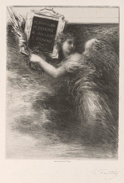 Il Genio della Musica da Ignace Henri Jean Fantin Latour